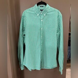 J. Crew Men's Green Checkered Shirt